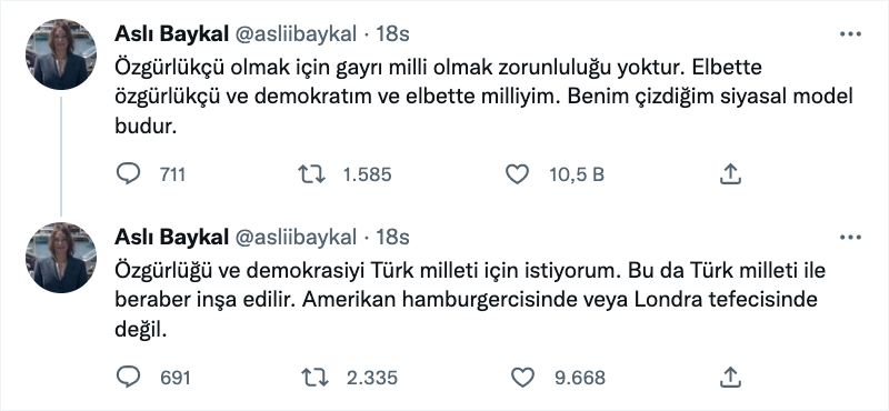 asli baykal dan kemal kilicdaroglu na hamburger gondermesi